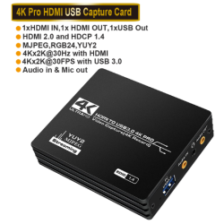 Tarjeta Capturadora De❤️ Video 4k Pro USB 3.0 60FPS