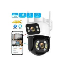 Camara de seguridad IP ❤️4MP y 4K con Wifi, lente Dual