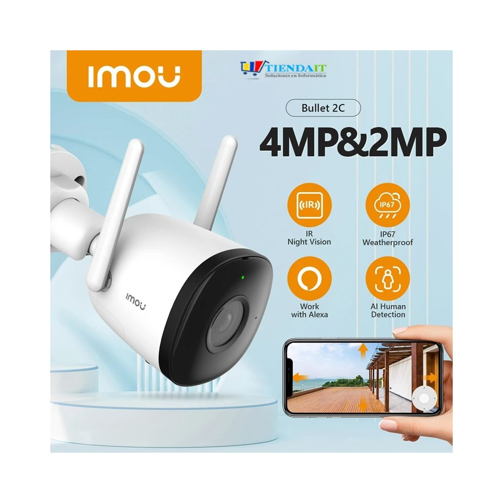 Camara Ip Seguridad 4mp Sd Bala Imou Graba Audio ✅Wifi